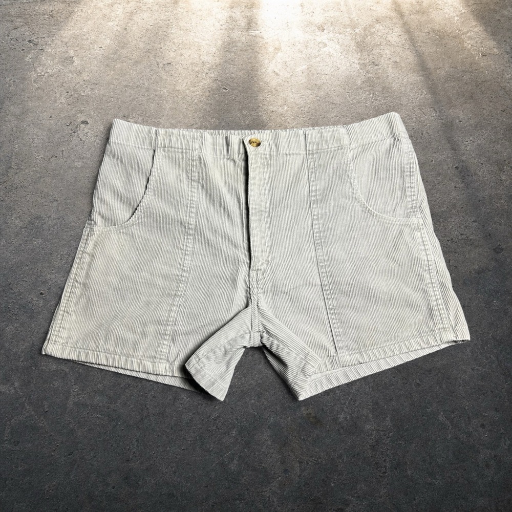 Vintage Weeds Grey Corduroy Shorts High Waisted Skater Retro Size 36
